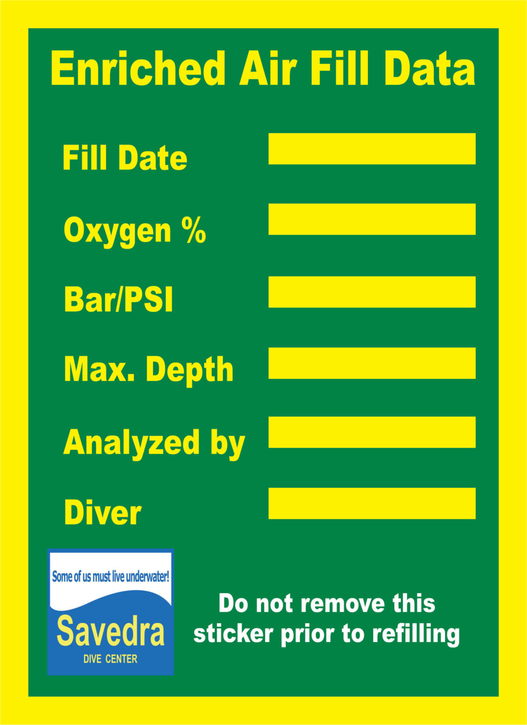 enriched-air-fill-data | Diving Labels